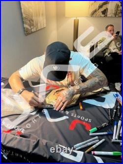 Dustin Poirier autographed signed inscribed belt UFC JSA COA Max Holloway