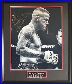 Dustin Poirier autographed signed inscribed framed 16x20 photo UFC JSA