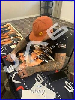 Dustin Poirier autographed signed inscribed framed 16x20 photo UFC JSA