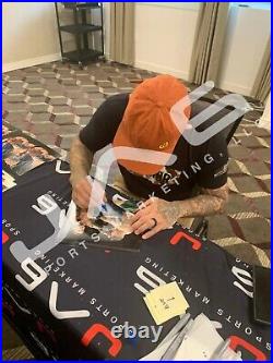 Dustin Poirier autographed signed inscribed framed glove UFC JSA COA