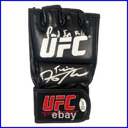 Dustin Poirier autographed signed inscribed glove UFC JSA The Diamond