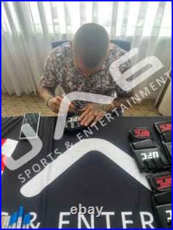 Dustin Poirier autographed signed inscribed gold glove UFC JSA The Diamond