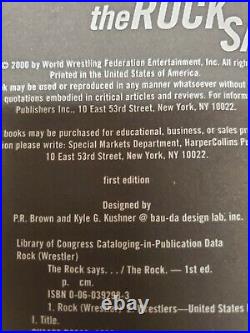 Dwayne The Rock Johnson Signed Book The Rock Says Wwf (wwe) Autographed