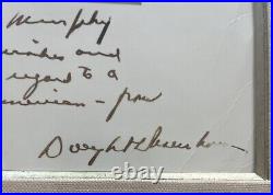 Dwight Eisenhower Original Hand Signed Inscribed Portrait Senator George Murphy