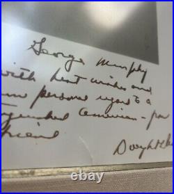 Dwight Eisenhower Original Hand Signed Inscribed Portrait Senator George Murphy