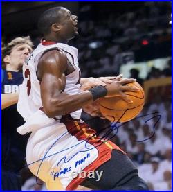 Dwyane Wade Signed Inscribed NBA FINALS MVP 16x20 Autograph Photo HWC PSA/DNA