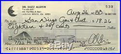 EDWIN BUZZ ALDRIN Autographed Inscribed Signed Document Check NASA Astronaut