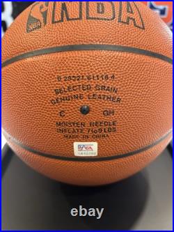 ELGIN BAYLOR Los Angeles Lakers Autograph Signed HOF Inscribed Basketball PSA