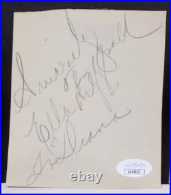 ELLA FITZGERALD Signed For Diana Autograph Inscribed 4.25x5 Cut JSA? COA