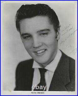 ELVIS PRESLEY Rare Early Signed 8x10 Photo (1955), inscribed to famous singer