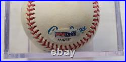 ERNIE BANKS Autograph Signed OAL Baseball PSA AA42737 CUBS Inscribed Mr. Cub