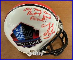 Ed Debartolo Signed & Inscribed NFL HOF Mini Helmet Autograph Auto JSA COA