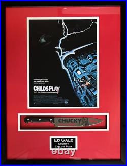 Ed Gale autographed signed inscribed framed knife Child's Play JSA COA Chucky