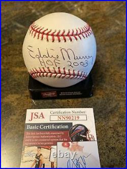 Eddie Murray Signed Autographed ROMLB Baseball HOF2003 Inscribed JSA COA
