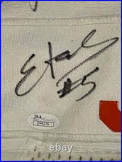 Edgerrin James Miami Game Used Autographed Inscribed Game Worn Jersey NFL HOF