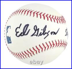 Edward Gibson Signed OML Baseball Inscribed Sky Lab III (Beckett)