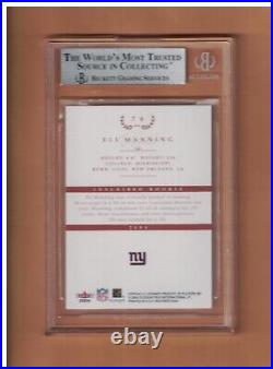 Eli Manning AUTOGRAPH 2004 FLEER INSCRIBED FOOTBALL ROOKIE CARD SIGNED BECKETT