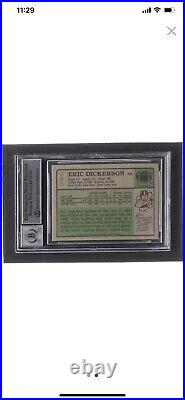 Eric Dickerson Signed 1984 Topps #280 RC Inscribed ROY 83 & HOF 99 BGS 10