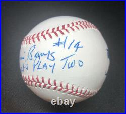 Ernie Banks Signed Autographed Baseball. Inscribed #14 And Lets Play Two. PSA