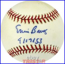 Ernie Banks Signed Autographed Nl Baseball Inscribed 9/17/1953 Psa Chicago Cubs
