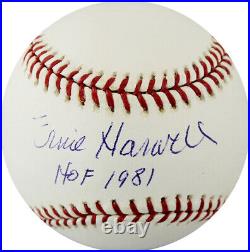 Ernie Harwell Signed Autographed Official ML Baseball Inscribed HOF 1981 PSA