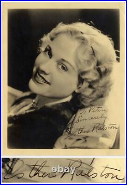 Esther Ralston Signed & Inscribed Mat Finish Photo