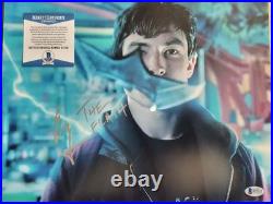 Ezra Miller Signed & inscribed The Flash 11x14 Photo with BECKETT Authenticated