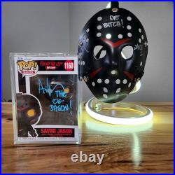 FRI THE 13th FUNKO & HOCKEY MASK Ari Lehman signed/inscribed Savini Jason COAs