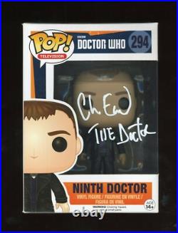 FUNKO POP! Christopher Eccleston Ninth Doctor 294 Signed Autograph INSCRIBED COA