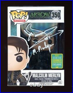 FUNKO POP! John Barrowman Malcolm Merlyn Signed Auto Autograph INSCRIBED COA