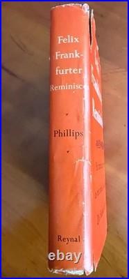 Felix Frankfurter Reminices, autographed and inscribed first edition