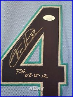 Felix Hernandez autographed Seattle Mariners jersey inscribed P. G. 8/15/12
