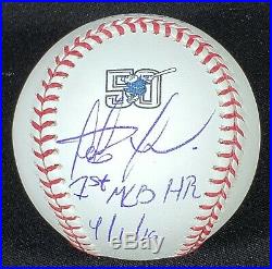 Fernando Tatis Jr Autographed 50th Baseball Inscribed 1st MLB HR 4/1/19 JSA COA