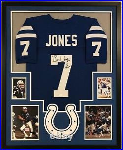 Framed Bert Jones Autographed Signed Inscribed Baltimore Colts Jersey Jsa Coa