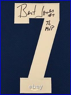 Framed Bert Jones Autographed Signed Inscribed Baltimore Colts Jersey Jsa Coa
