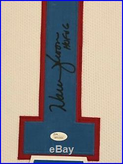 Framed Houston Oilers Warren Moon Autographed Signed Inscribed Jersey Jsa Coa