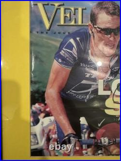 Framed Lance Armstrong Signed VeloNews Magazine Autographed Inscribed To Wally