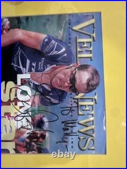 Framed Lance Armstrong Signed VeloNews Magazine Autographed Inscribed To Wally