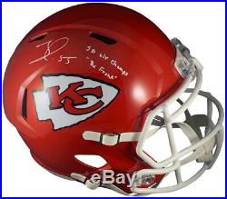Frank Clark autographed signed inscribed Full Size Helmet KC Chiefs Beckett COA