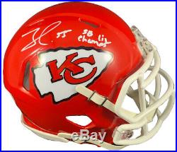 Frank Clark autographed signed inscribed mini helmet Kansas City Chiefs Beckett