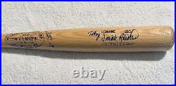 Frank Robinson Autographed, Signed & Inscribed Baseball Bat to Ray Lewis, HOFer