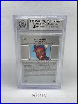 Frank Thomas Signed Inscribed 1990 Leaf 300 Rookie Card Beckett Grade 10 Auto 3