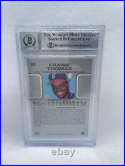 Frank Thomas Signed Inscribed 1990 Leaf 300 Rookie Card Beckett Grade 10 Auto 5