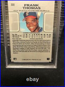 Frank Thomas Signed & Inscribed 1990 Leaf #300 Rookie Card Beckett Slabbed Auto