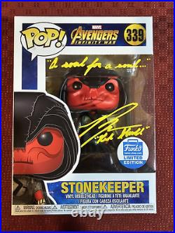 Funko Pop! Marvel Avengers STONEKEEPER Signed &inscribed Ross Marquand #339 JSA