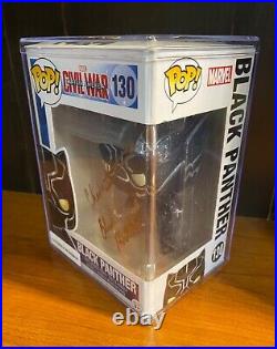 Funko Pop Marvel Civil War BLACK PANTHER CHADWICK BOSEMAN Signed & Inscribed COA