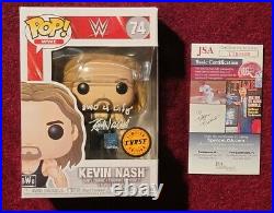 Funko Pop! WWE #74 Kevin Nash Chase Autographed & Inscribed JSA COA +Hard Stack