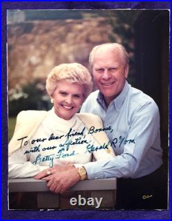 GERALD & BETTY FORD, SIGNED 8X10 Color Photo, Inscribed by President Ford