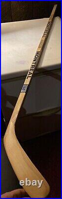 GORDIE HOWE Autographed full size Montreal hockey stick signed and Inscribed