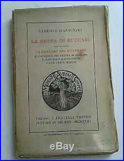 Gabriele D'annunzio Signed & Inscribed Book To Friend Author Ettore Janni 1918